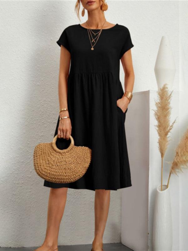 Loose short sleeve dress best sale