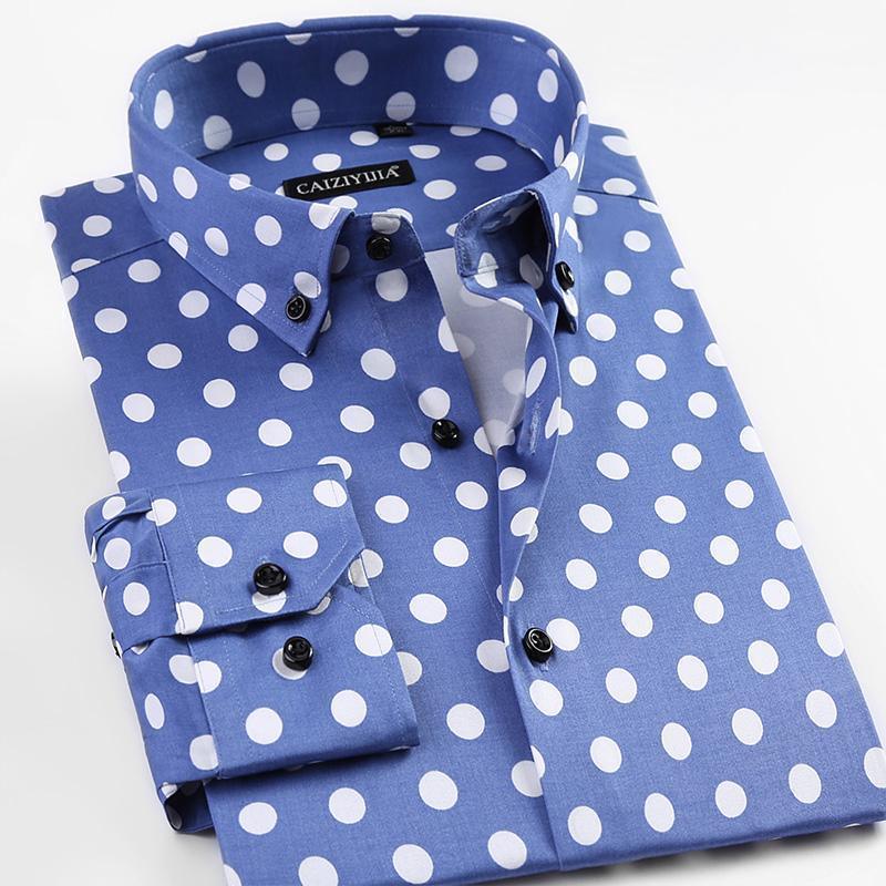 Mens polka clearance dot dress shirt