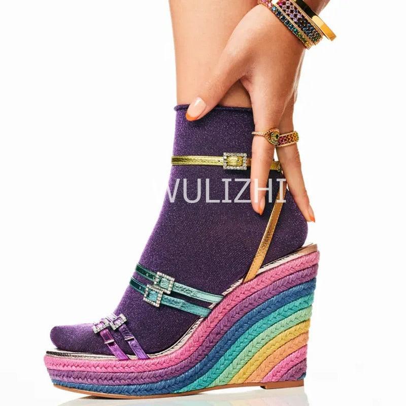 Rainbow wedge hot sale