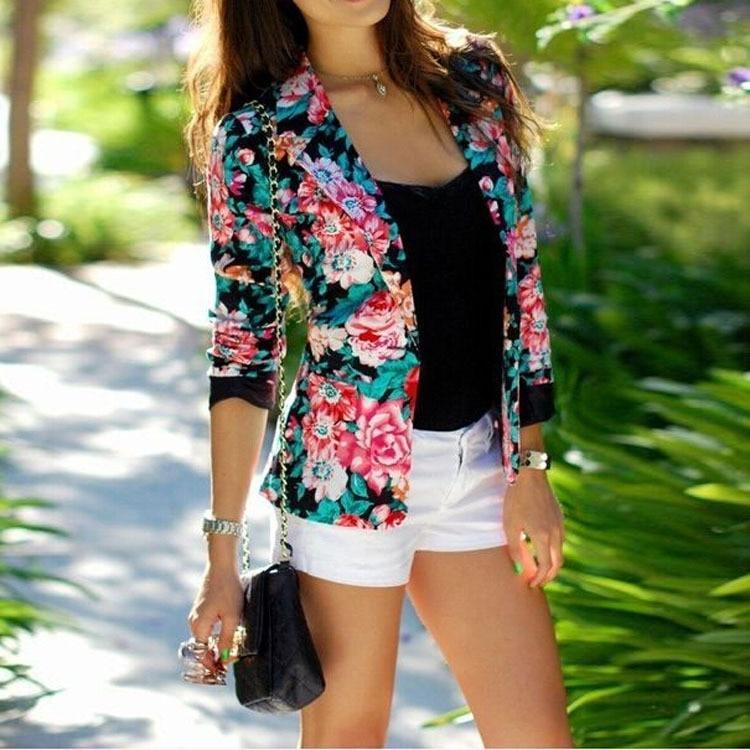 Floral blazer shop womens