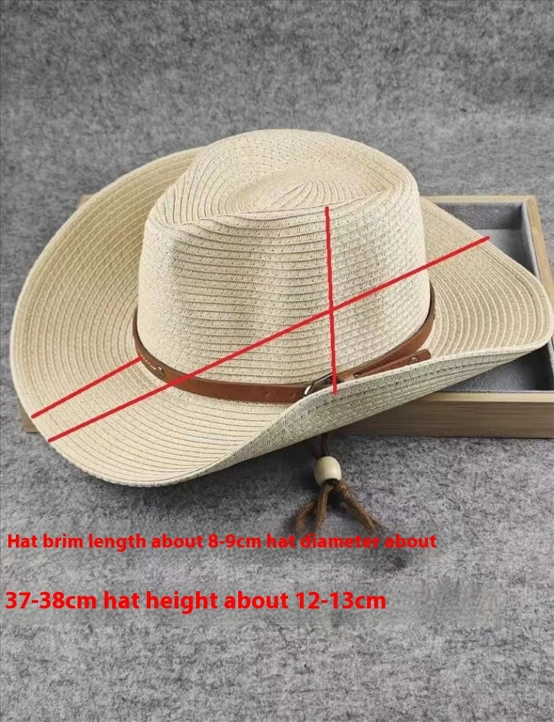 Foldable Straw Cowboy Sun Hat