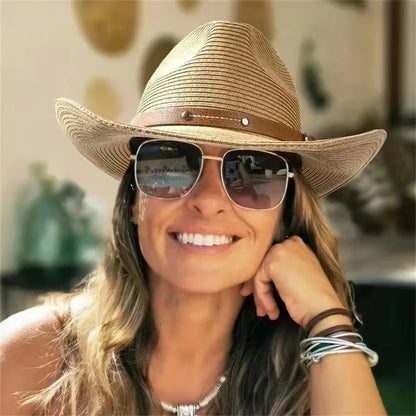 Foldable Straw Cowboy Sun Hat