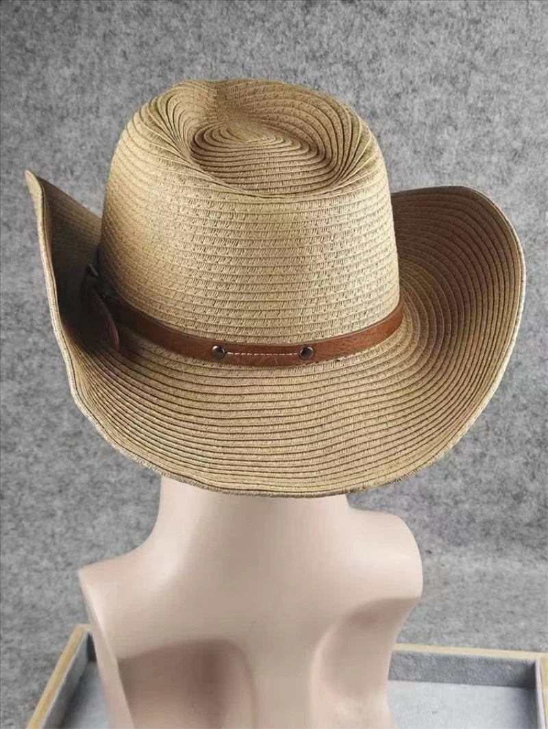 Foldable Straw Cowboy Sun Hat