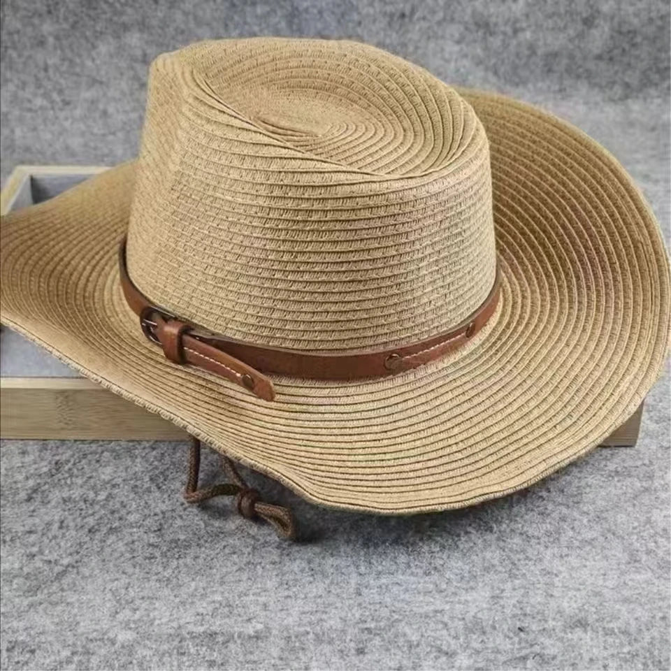 Foldable Straw Cowboy Sun Hat