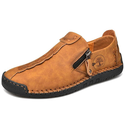 ''Alcot'' - Zip-Up Casual Leather Shoes - Shoes - LeStyleParfait Kenya