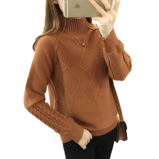 argyle-turtleneck-sweater-pullover-sweater-lestyleparfait-1 - LeStyleParfait