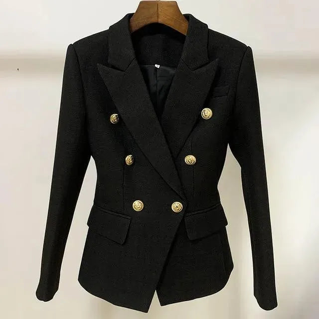 Boardroom Blazer Women - Casual - Plain-Solid - Double-Breasted Blazer - LeStyleParfait