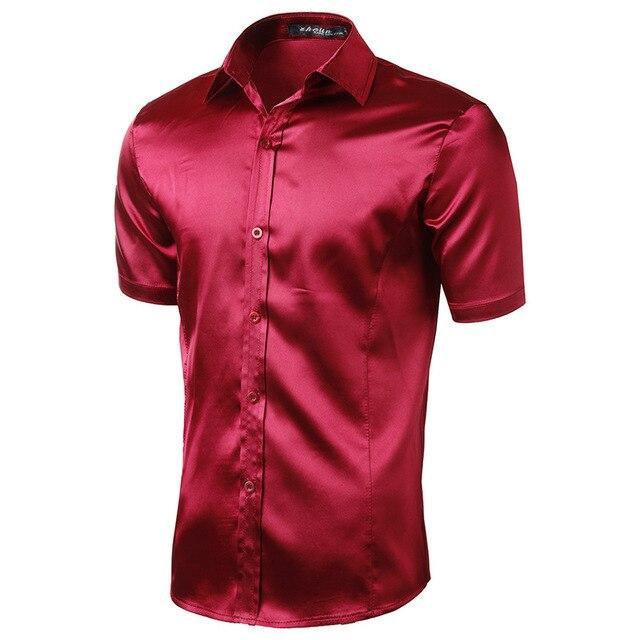 Buy Casual Short Sleeve Silk Shirt For Men at LeStyleParfait Kenya