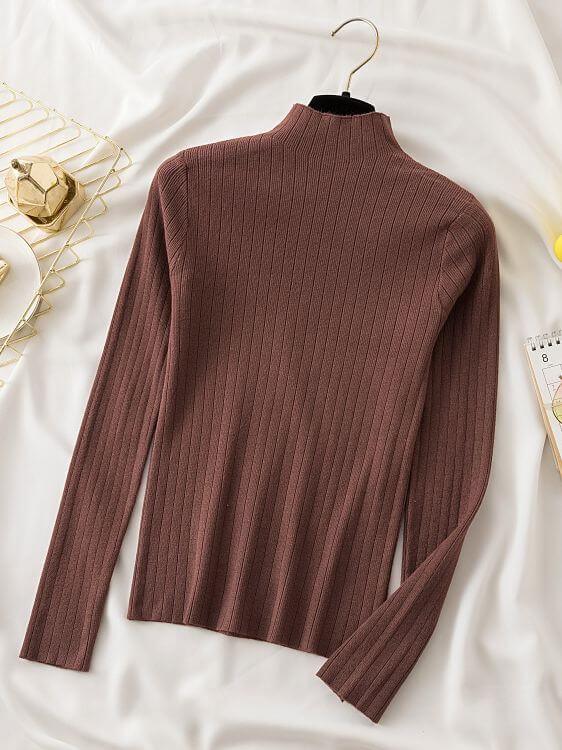 Charming Turtleneck Knitwear - Sweater - LeStyleParfait Kenya