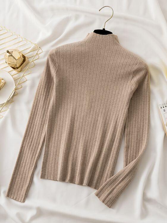 Charming Turtleneck Knitwear - Sweater - LeStyleParfait Kenya