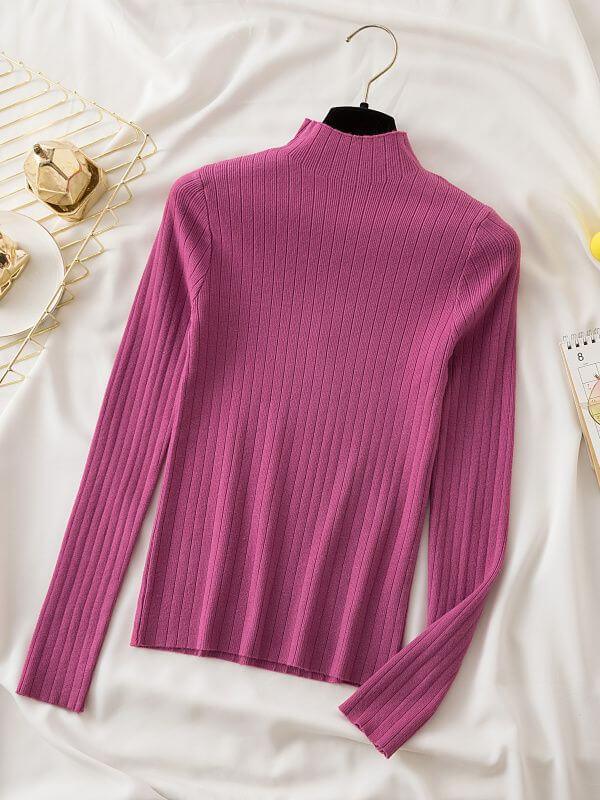 Charming Turtleneck Knitwear - Sweater - LeStyleParfait Kenya