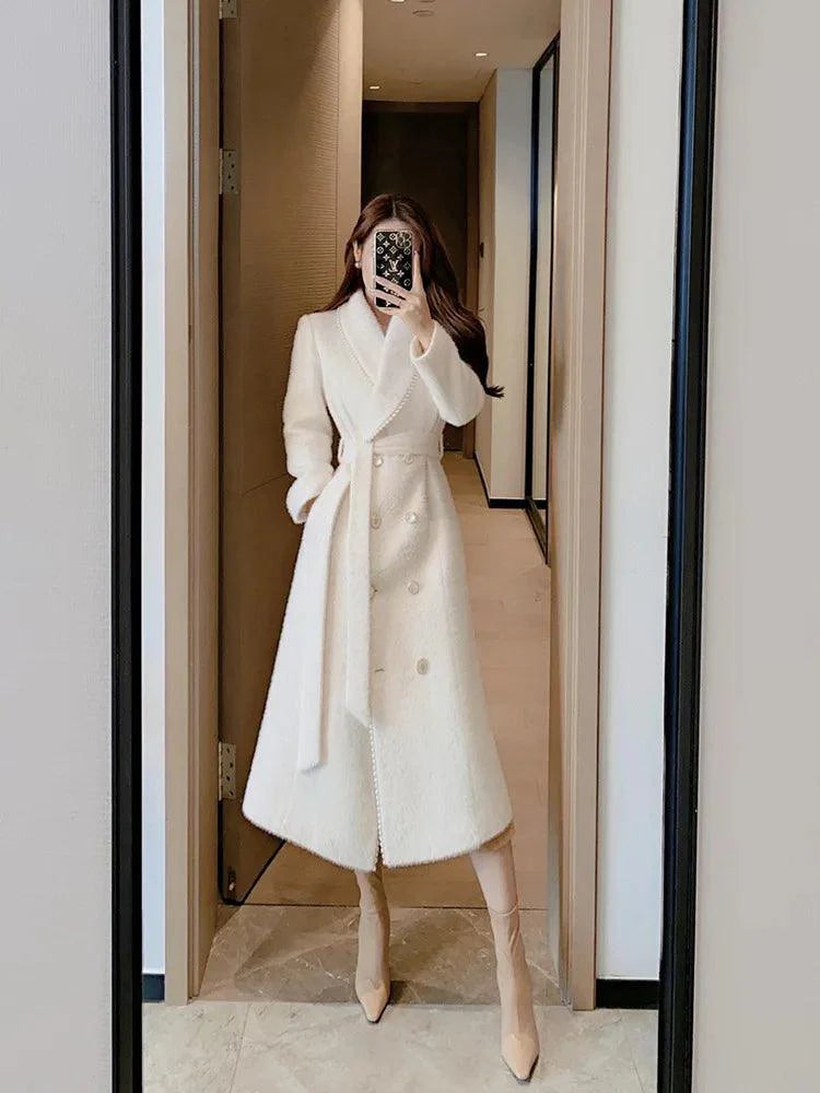 Chic Women's Woolen Wrap Coat - Woolen Wrap Coat - LeStyleParfait