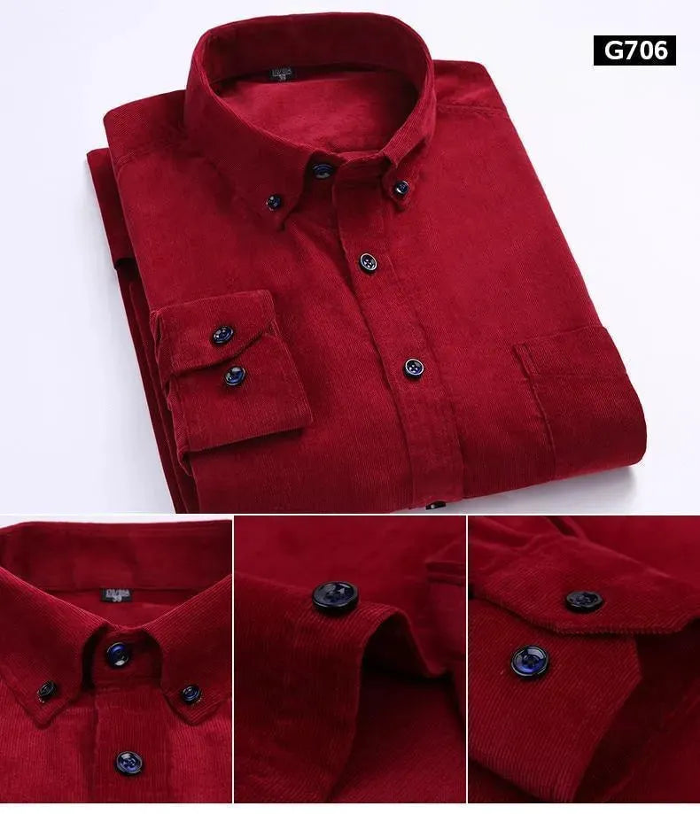 Cozy Men’s Corduroy Winter Shirts - Corduroy Shirt - LeStyleParfait