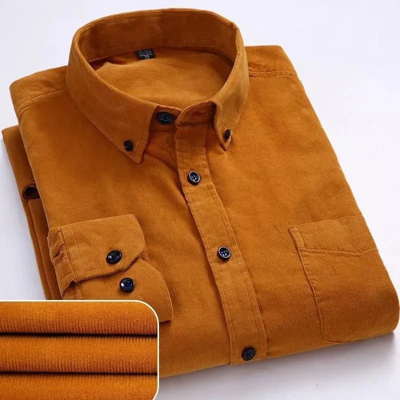 Cozy Men’s Corduroy Winter Shirts - Corduroy Shirt - LeStyleParfait