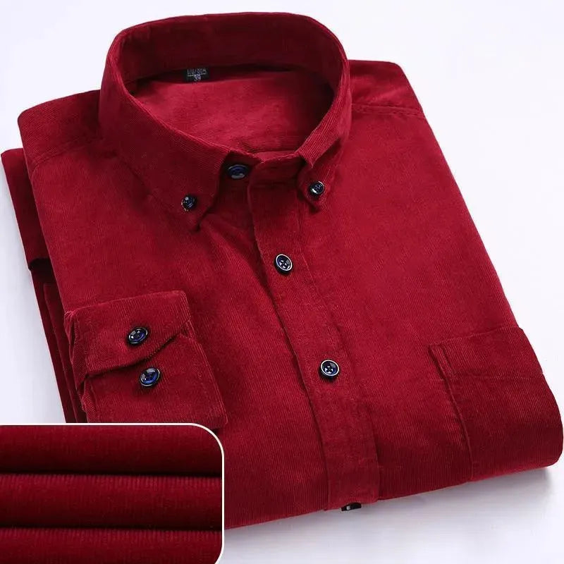 Cozy Men’s Corduroy Winter Shirts - Corduroy Shirt - LeStyleParfait