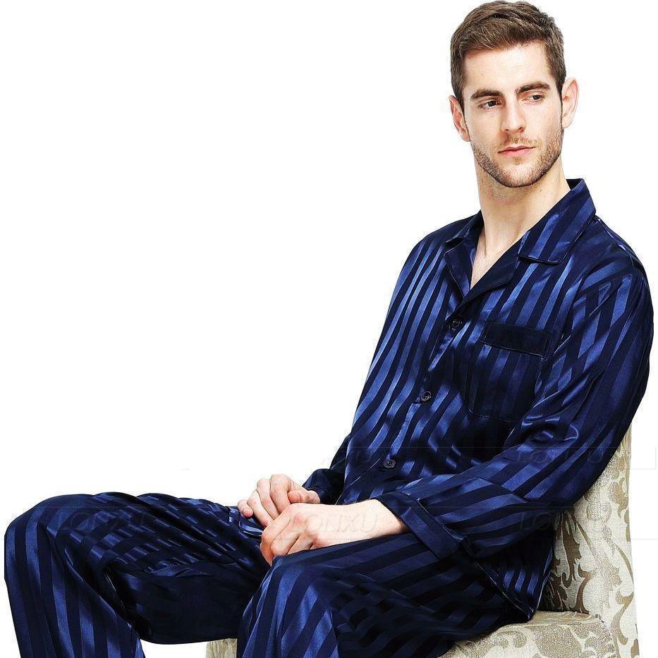 Cozy Stripes Men Pajamas Set - Pajama Pant Set - LeStyleParfait