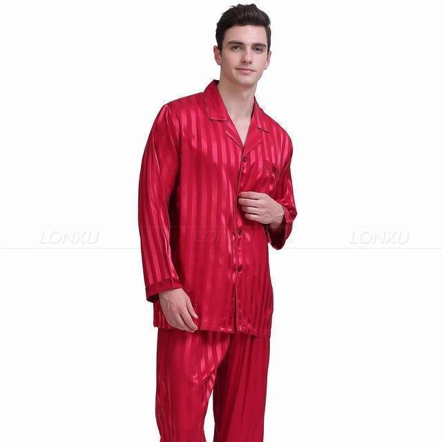 Cozy Stripes Men Pajamas Set - Pajama Pant Set - LeStyleParfait