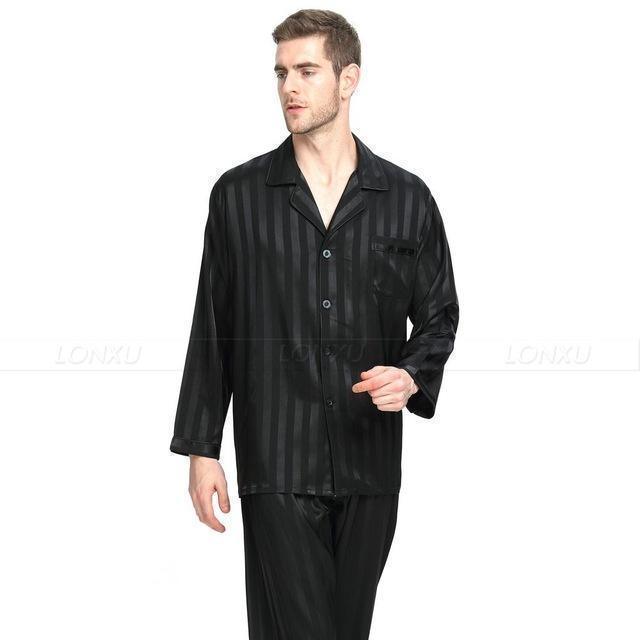 Cozy Stripes Men Pajamas Set - Pajama Pant Set - LeStyleParfait