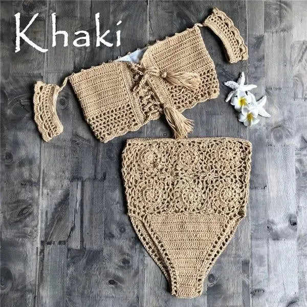 Crochet Bandeau Bikini Set - Bikini - LeStyleParfait