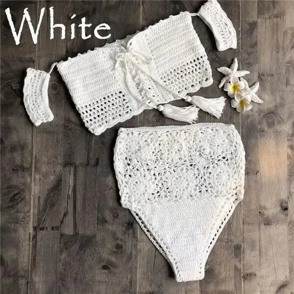 Crochet Bandeau Bikini Set - Bikini - LeStyleParfait