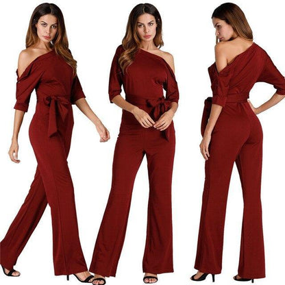 Elegant Off Shoulder Women Jumpsuits - LeStyleParfait Kenya