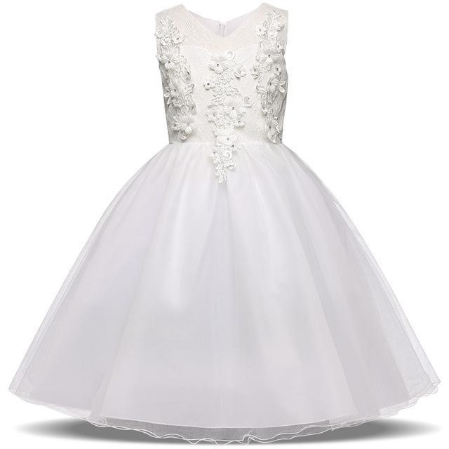 Buy Fancy Girls Dresses Christmas or Wedding Dresses 1- 8 Years White ...