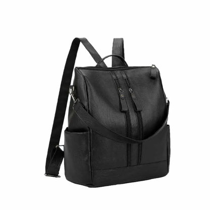 Fashion Black Leather Women's Backpack - LeStyleParfait Kenya