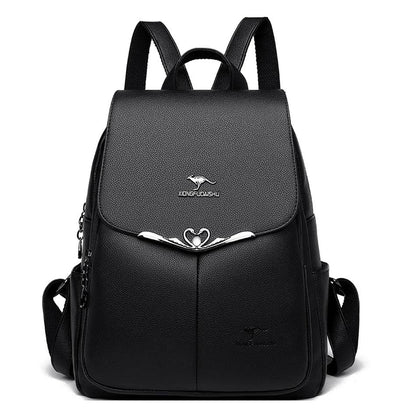 Fashion Leather Women's School Backpack - LeStyleParfait Kenya