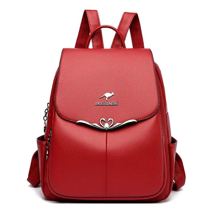 Fashion Leather Women's School Backpack - LeStyleParfait Kenya