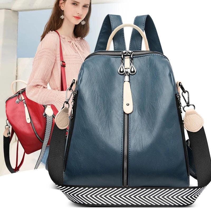 Fashionable Soft Leather Large Backpack - LeStyleParfait Kenya