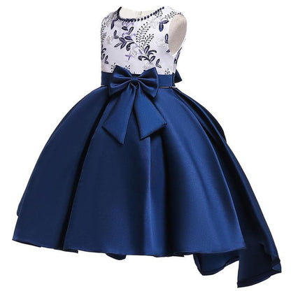 Floral Bow Dress For Girls- Sleeveless - Floral Dress - LeStyleParfait