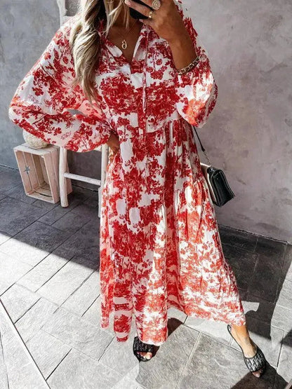 Floral Ruffled Maxi Dress - Maxi Dress - LeStyleParfait