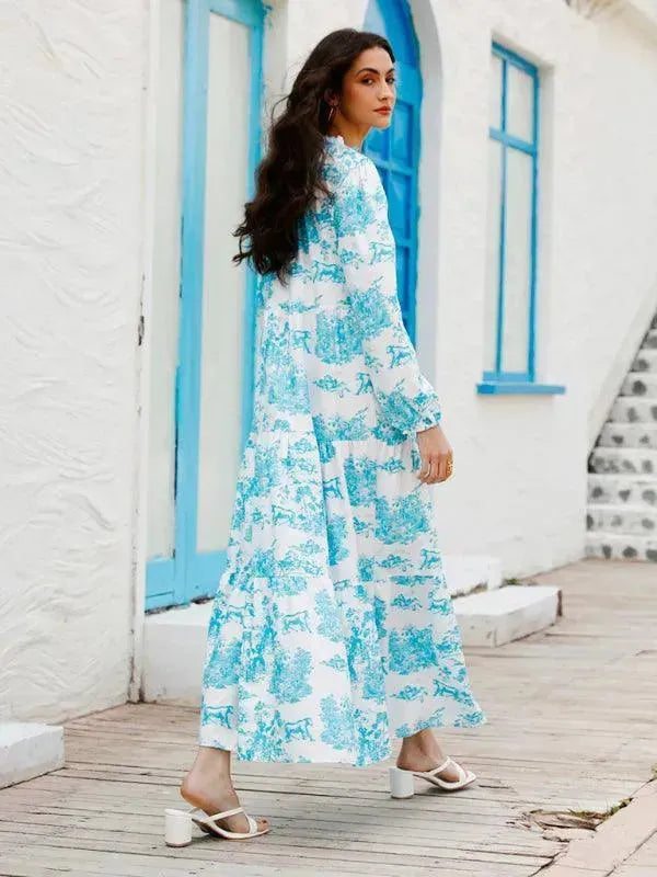 Floral Ruffled Maxi Dress - Maxi Dress - LeStyleParfait