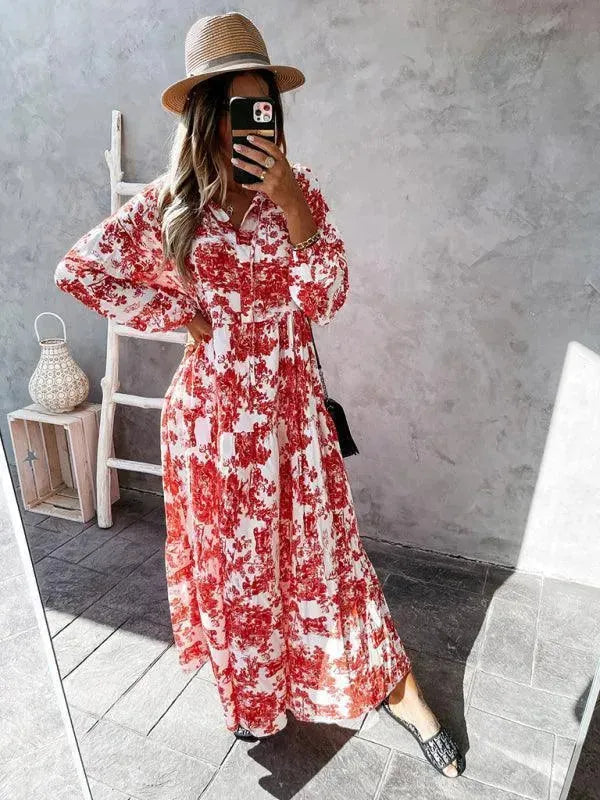 Floral Ruffled Maxi Dress - Maxi Dress - LeStyleParfait