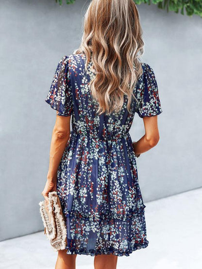 Floral Women Mini Day Dress - Mini Dress - LeStyleParfait