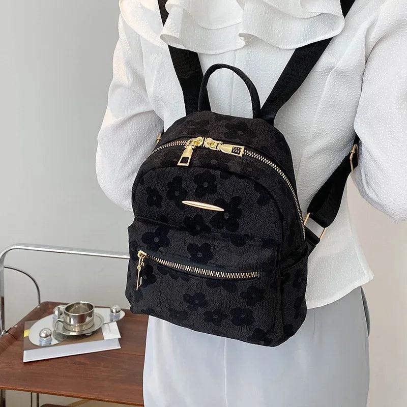 Flower Print Mini Backpack for Women - LeStyleParfait Kenya