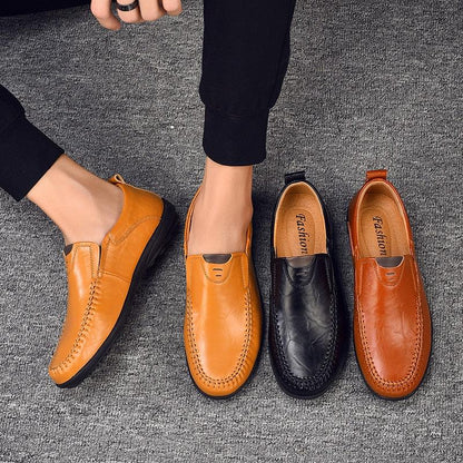 ''Francesco " - Slip-On Leather Loafers - Shoes - LeStyleParfait Kenya