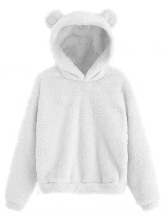 Fur Bunny Ear Women Hoodie - Women Hoodie - LeStyleParfait