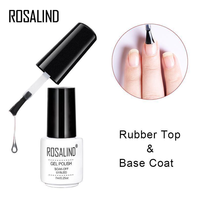 UV/LED Rubber Base Coat for gel nails. BASE e TOP COAT.