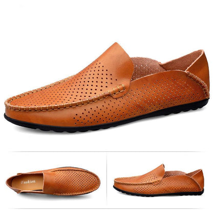 ''Gennaro'' - Breathable Leather Loafers - Shoes - LeStyleParfait Kenya