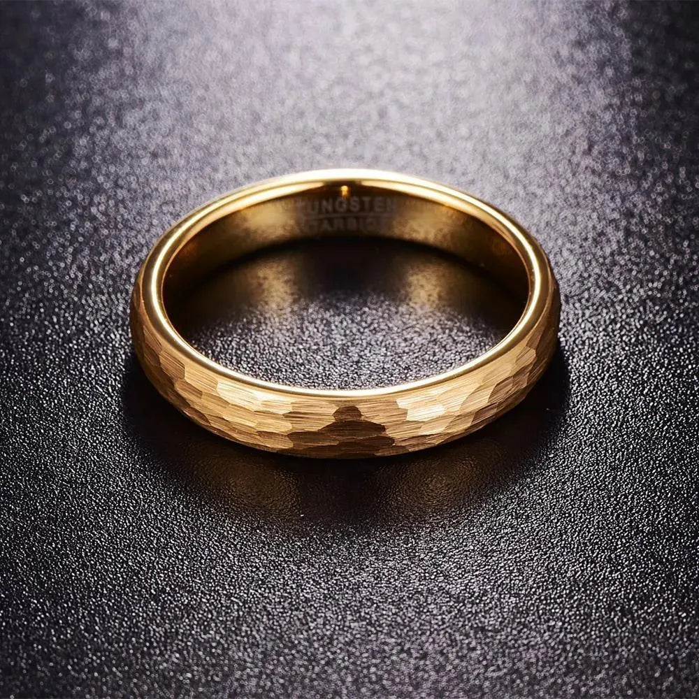 Geometric Gold Wedding Rings - Rings - LeStyleParfait