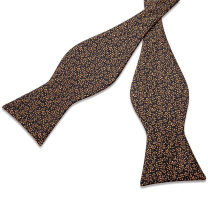 Golden Leaves Silk Bow Tie Set - Necktie - LeStyleParfait Kenya