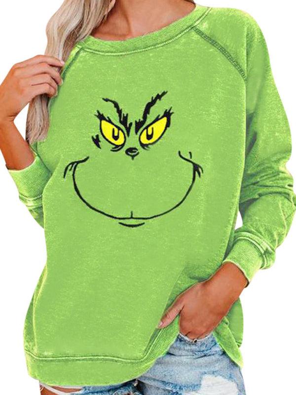 Grinch Print Women Sweatshirt - Women Sweatshirt - LeStyleParfait