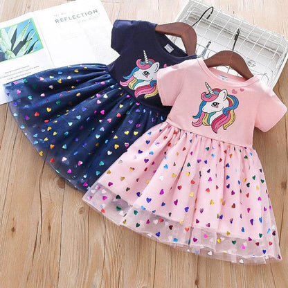 Hearts Print Girls Dresses - Girls Dresses - LeStyleParfait