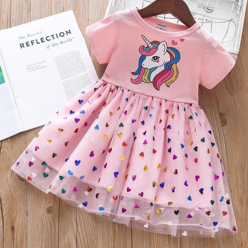 Hearts Print Girls Dresses - Girls Dresses - LeStyleParfait