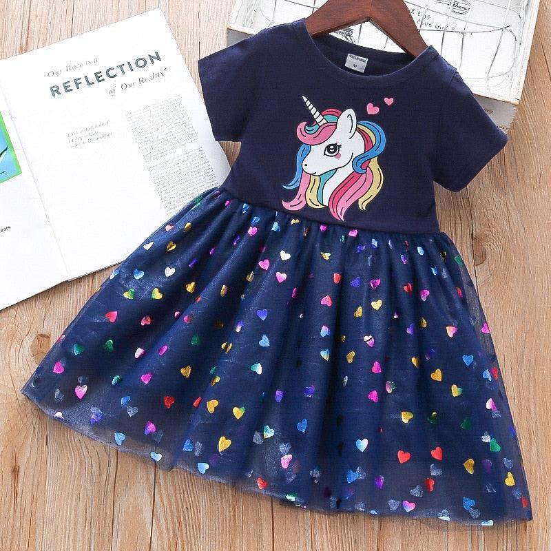 Hearts Print Girls Dresses - Girls Dresses - LeStyleParfait