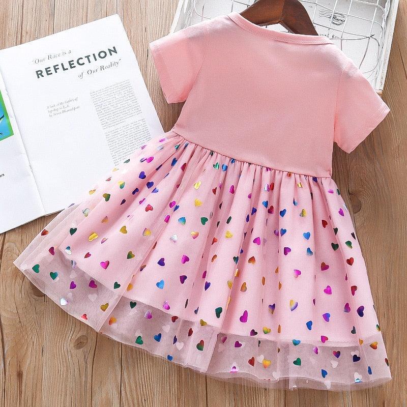 Hearts Print Girls Dresses - Girls Dresses - LeStyleParfait