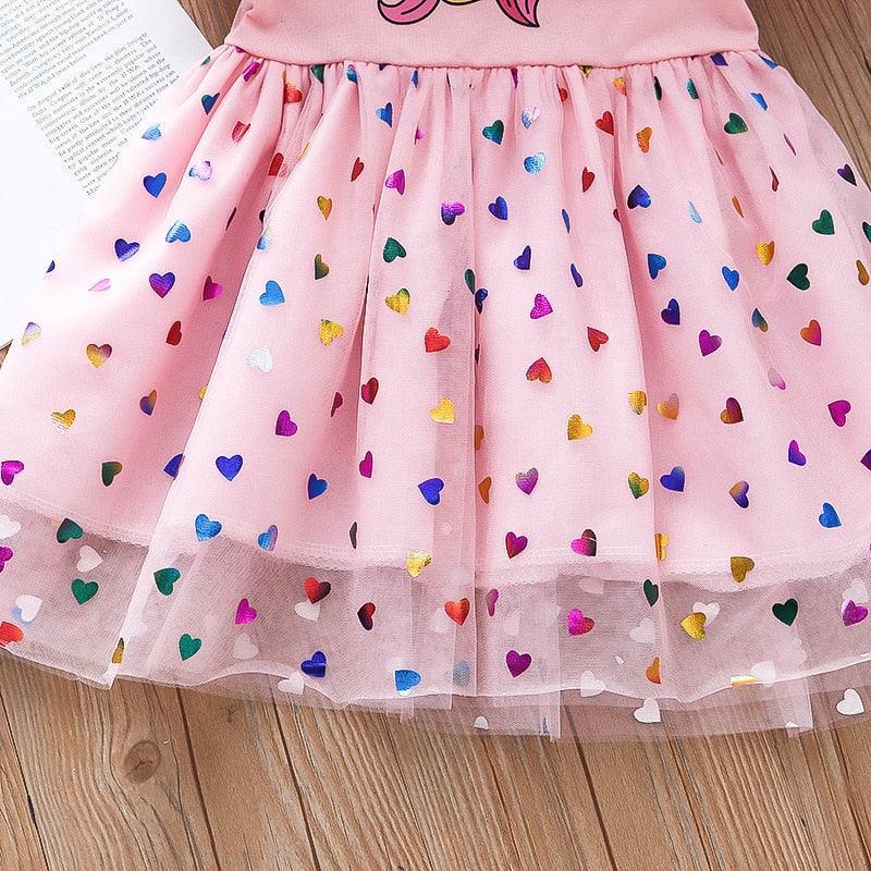 Hearts Print Girls Dresses - Girls Dresses - LeStyleParfait