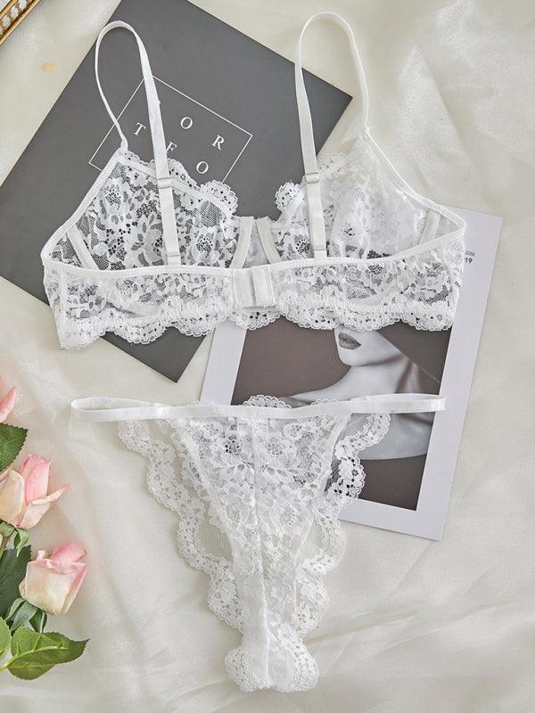 Lace See-through Sexy Women Lingerie Set - Lingerie Set - LeStyleParfait