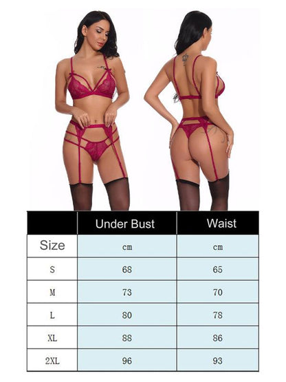 Ladies Sexy Lace Lingerie Set - Lingerie Set - LeStyleParfait